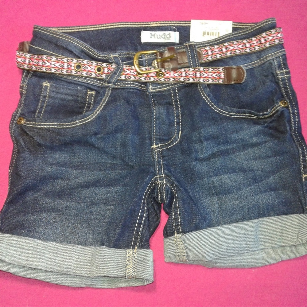 NWT Mudd Shorts with Belt